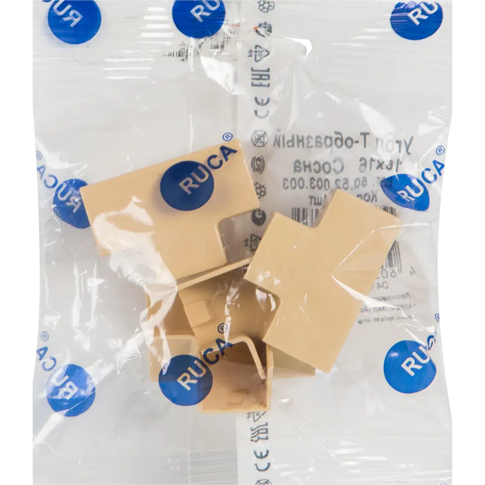 Угол Т-образный для кабель-канала 16/16 мм цвет сосна 4 шт Santreyd STLM-2110102 - Вид №1