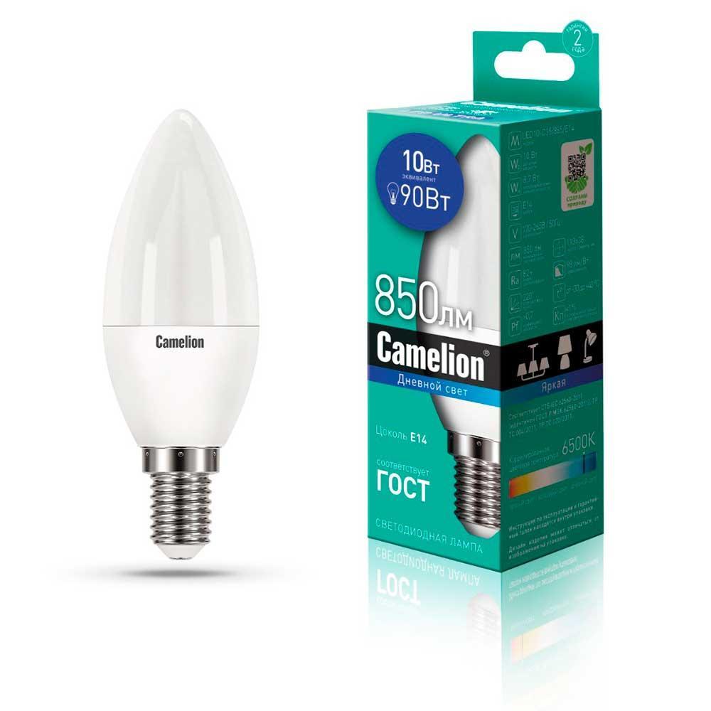 LED10-C35/865/E14 Лампа светодиодная E14 10W 6500K 13563 Camelion