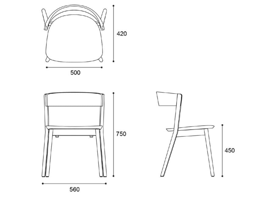 Штабелируемый стул из ясеня SP01 ARCH-00020159 - Вид №4