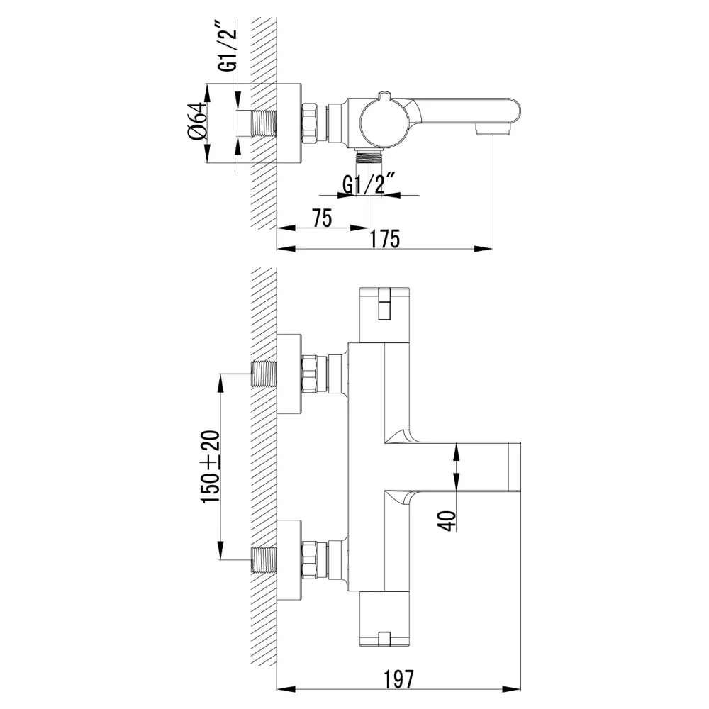 Смеситель термостатический Lemark LR7832C Йети с изливом цвет хром STLM-2161771 - Вид №1