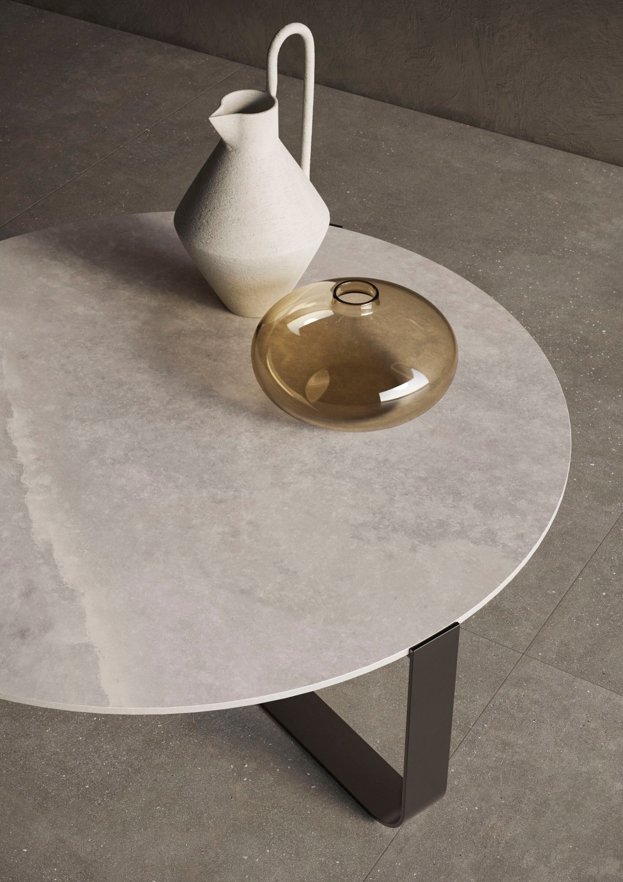 Круглый журнальный столик из керамогранита Casalgrande Padana Convivialis ARCH-00054298 - Вид №2