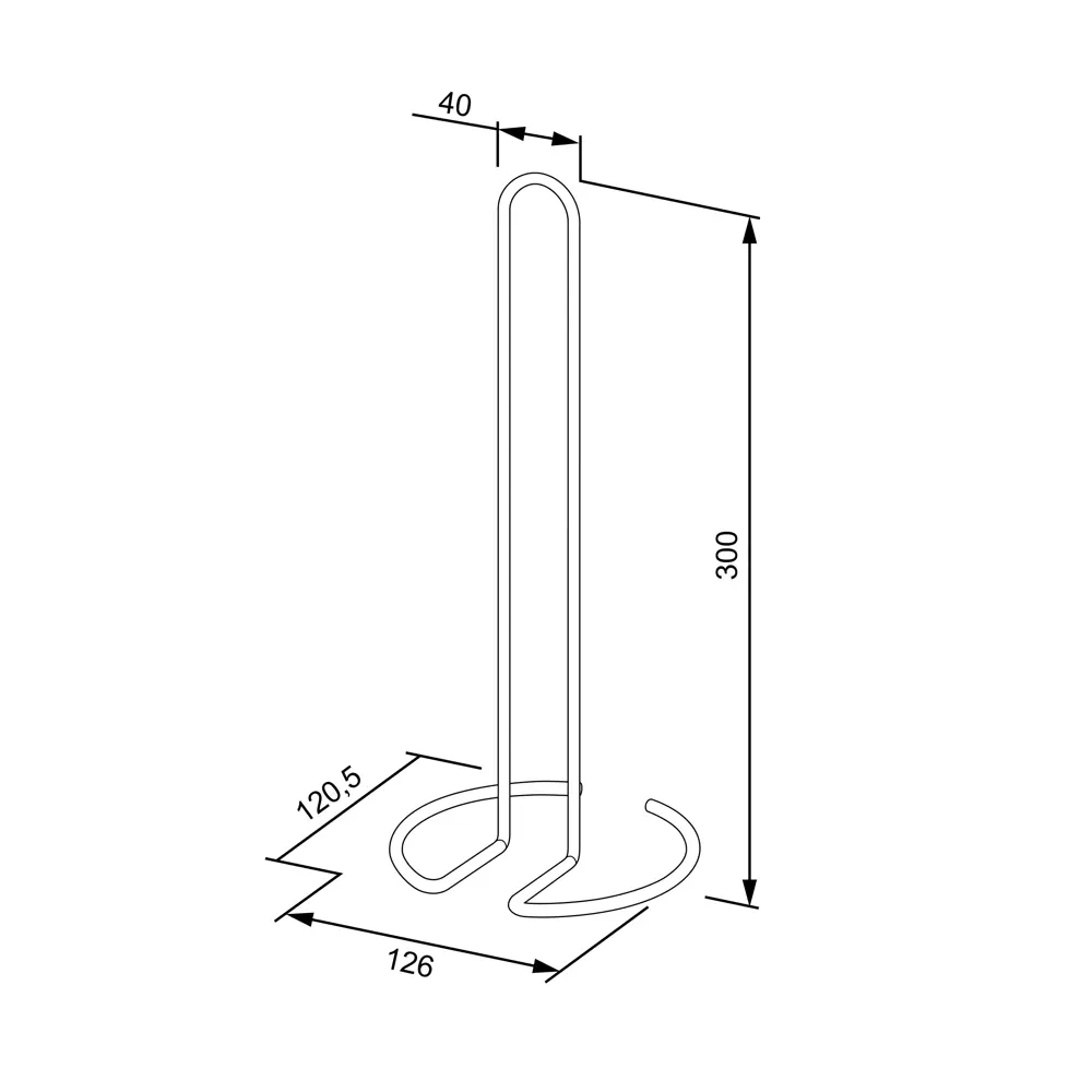 Держатель для кухонных бумажных полотенец KONSENSA 30 см сталь цвет белый STLM-2205778 - Вид №3