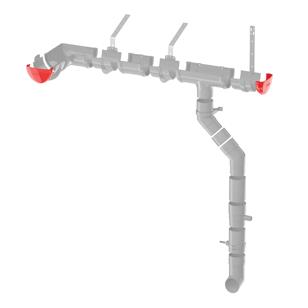 Заглушка желоба универсальная цвет белый ТЕХНОНИКОЛЬ STLM-2012053 - Вид №2