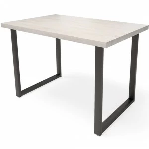 Обеденный стол прямоугольный беленый дуб 120 см "Лофт" Н db MILLWOOD RAW 134424 Белый