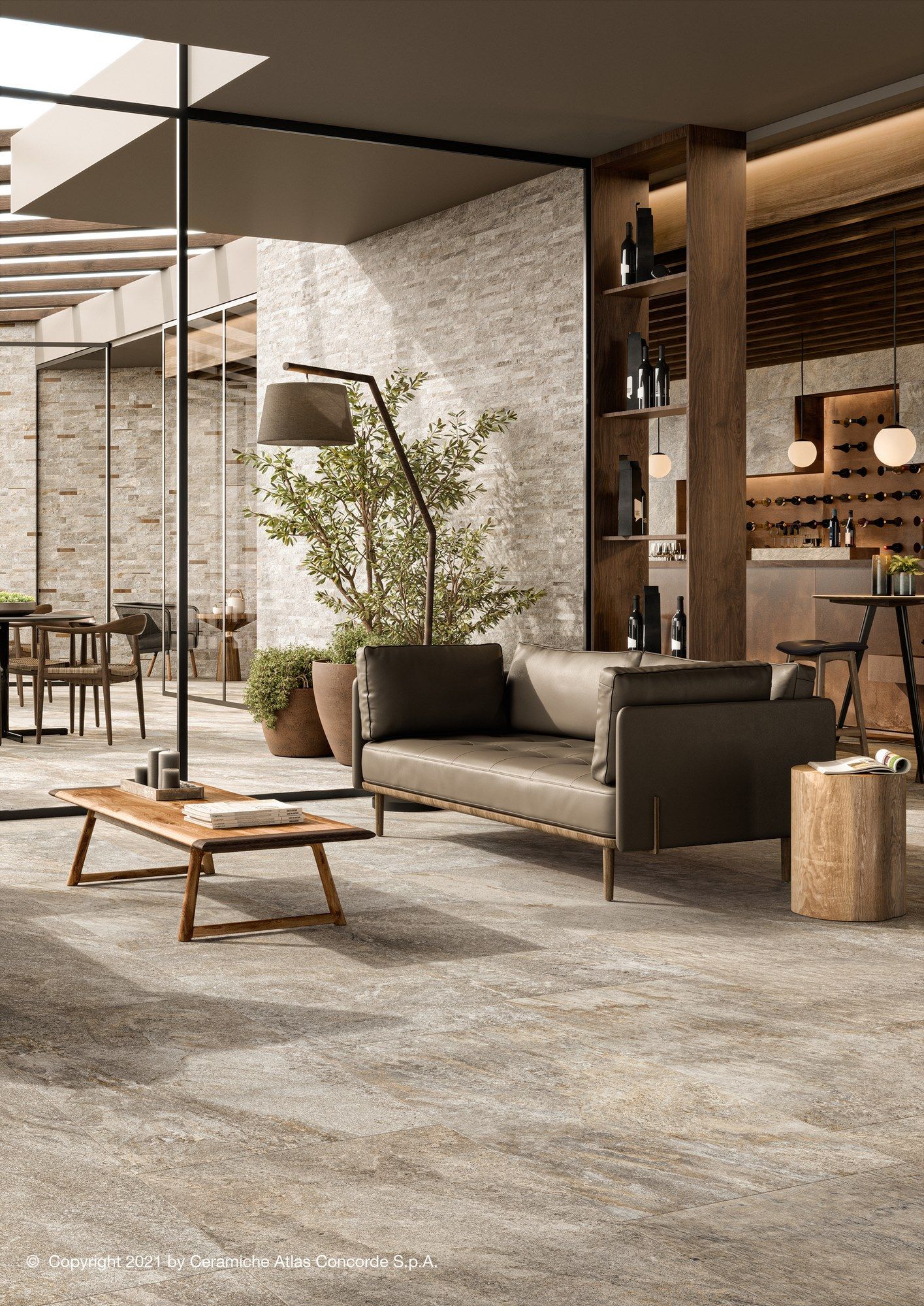 Пол / облицовка керамогранита с эффектом камня Atlas Concorde Norde ARCH-00026085 - Вид №19