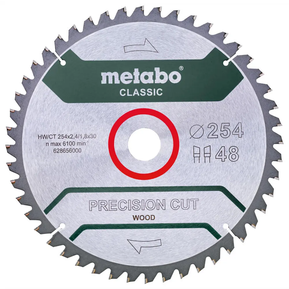 Диск пильный по дереву Metabo Precision 628656000 48Т 254x30x2.4 мм STLM-2119158