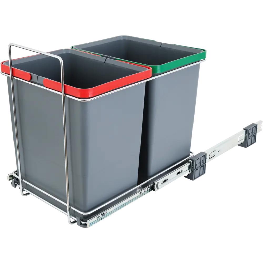 Santreyd Aff - Двухсекционный выдвижной контейнер для раздельного сбора мусора 2×18 л 83869498 STLM-0045340 - Вид №1