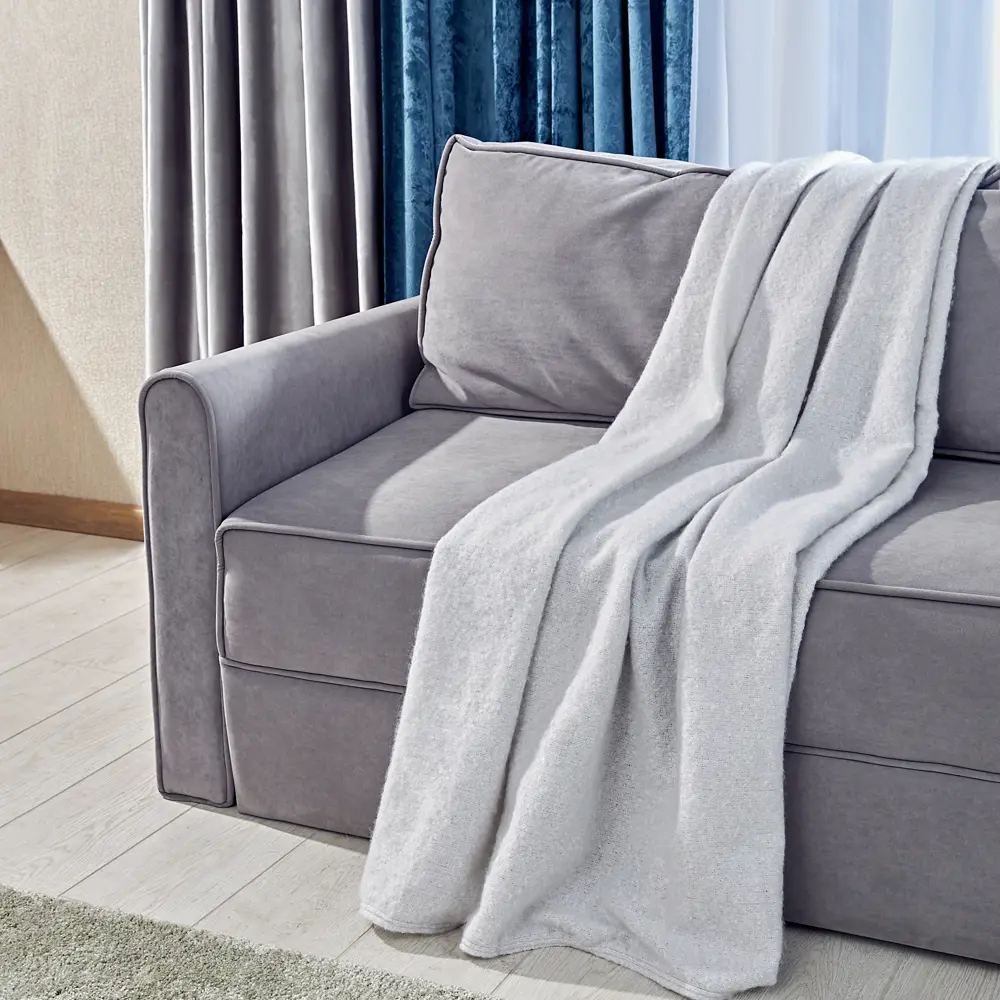 Плед Yesenia 150x200 см махровая ткань цвет серый СТОЛИЦА ТЕКСТИЛЯ STLM-2112865 - Вид №3