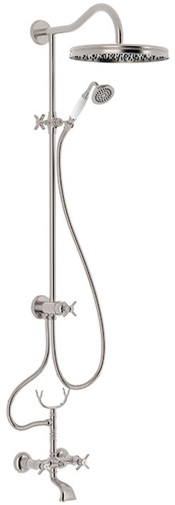 Трехходовой настенный смеситель TRES CLASIC с двумя ручками для ванны и душа-24217602AC TRES