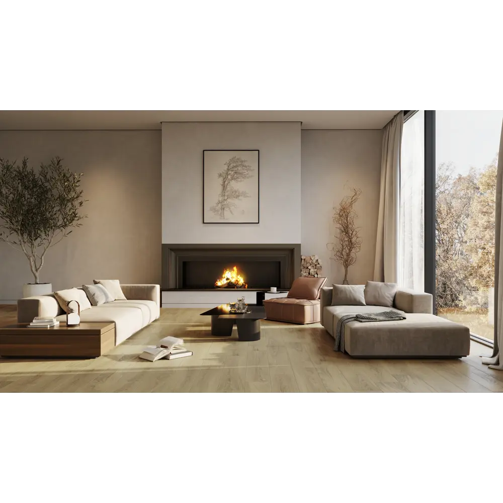 Керамогранит Vitra Alice 20×120 см бежевый матовый под дерево 89405521 STLM-1577353 - Вид №4