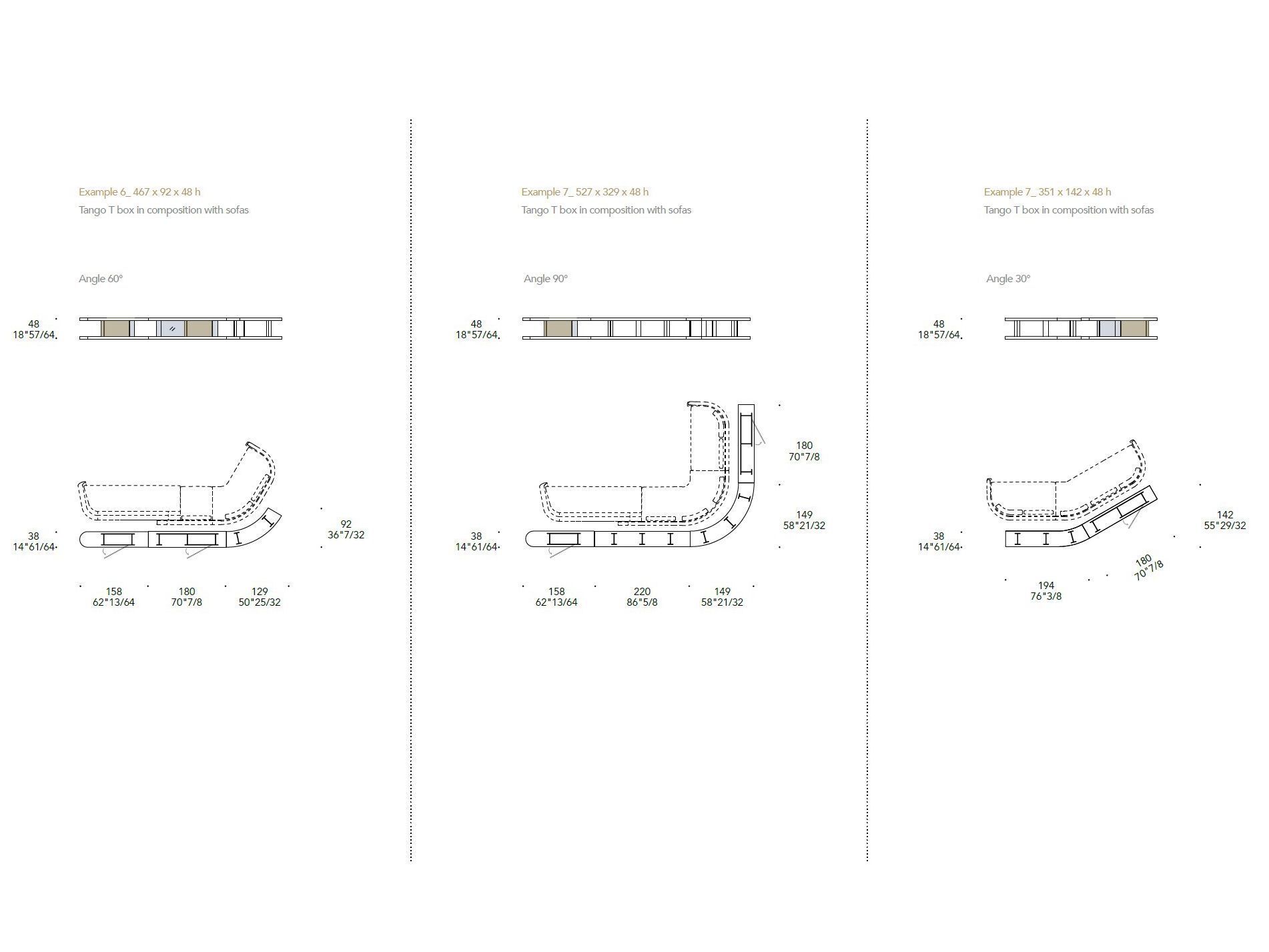 Модульный деревянный и стеклянный книжный шкаф с подставкой для телевизора REFLEX ARCH-00079118 - Вид №5