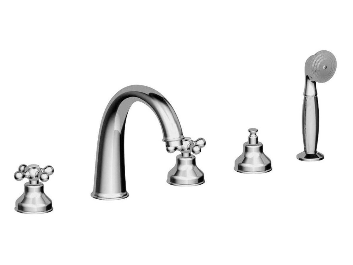 Набор для ванной с 5 отверстиями и ручным душем Rubinetterie Frattini Dedra ARCH-00034388