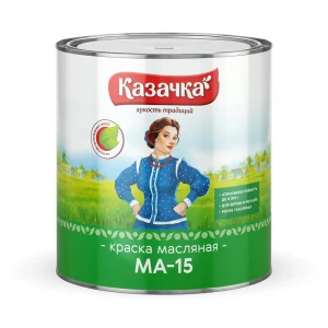 90454667 Краска масляная Казачка МА-15 02-002-006-028 глянцевая цвет зеленый 2.8 кг STLM-1416016