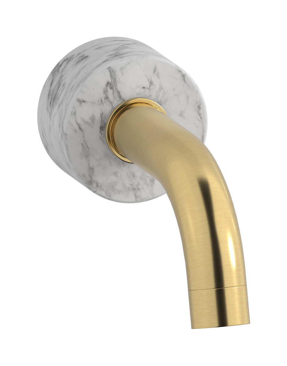 Настенный излив для ванны WE ARE IB mr327os_1 Brushed Gold Marmo