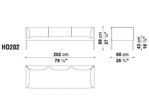 3-местный тканевый диван B&B Italia Project ARCH-00117980 - Вид №2