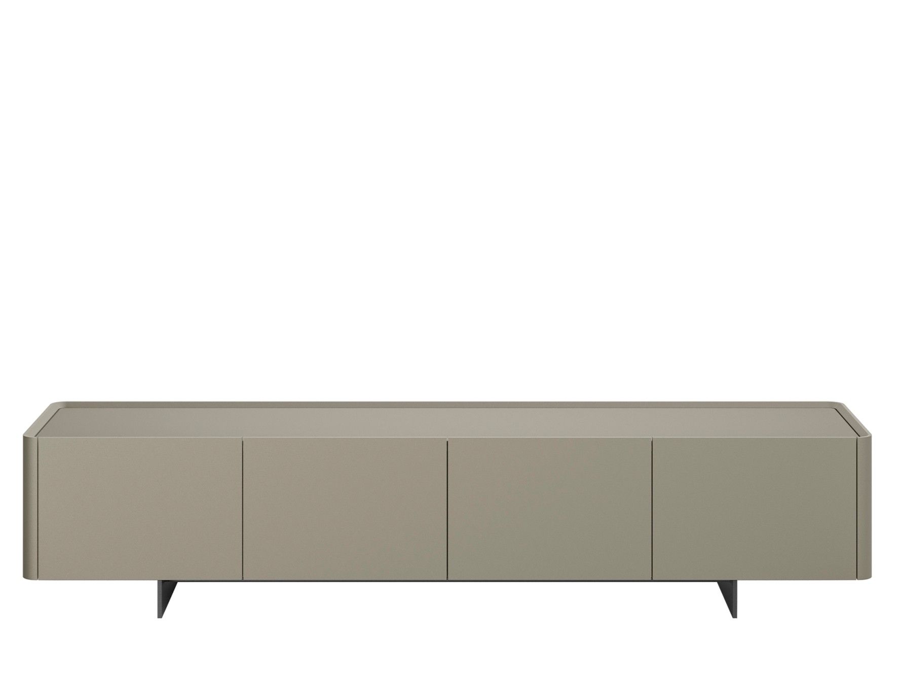 Низкий кожаный ТВ-шкаф с распашными дверцами EFORMA ALMA ARCH-00084348