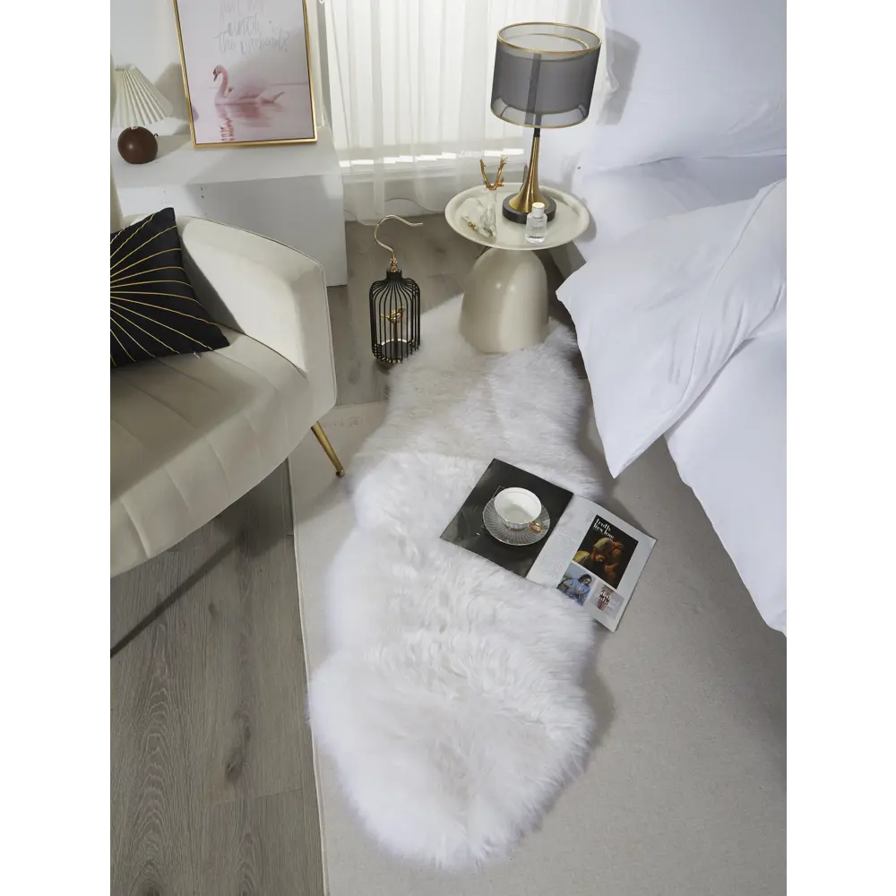 Шкура Овечья двойная 50x155 см шерсть цвет белый Santreyd STLM-2004010 - Вид №4