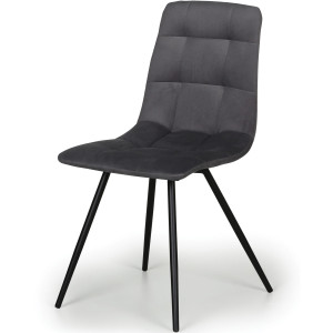 91136266 Комплект кухонных стульев 2 шт 87х55х44 см велюр цвет серый Элвис STLM-0495993 BENELI