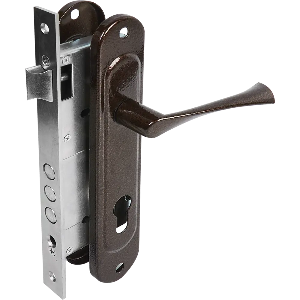 ЗЕНИТ Замок врезной для деревянных дверей с медным покрытием 85302252 STLM-1383115 - Вид №1