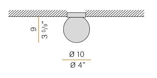Настенный светильник / потолочный светильник из дутого стекла Panzeri Murané ARCH-00071640 - Вид №7