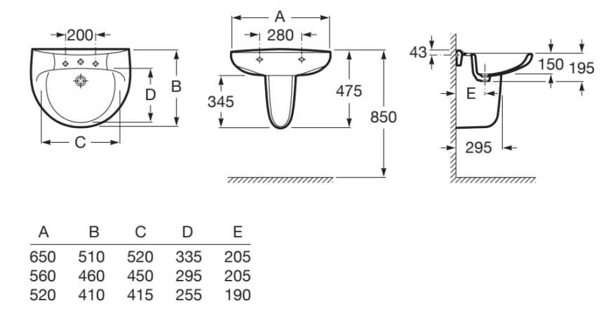 Фарфоровая подвесная раковина с переливом Roca Виктория ARCH-00110535 - Вид №2