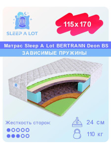 91130079 Матрас Bertrann Deon BS 115x170 см зависимый пружинный блок STLM-0495195 SLEEP A LOT