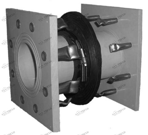 SANIT 8X3F63007 Встраиваемый PP, прямой односторонний фланец мембраны зажимного кольца, втулки анкеров V4A 