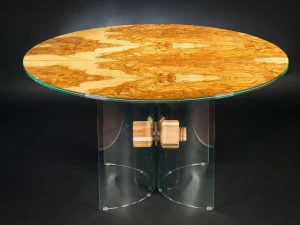 VGnewtrend Круглый стол из дерева и стекла Portofino 7511745.00