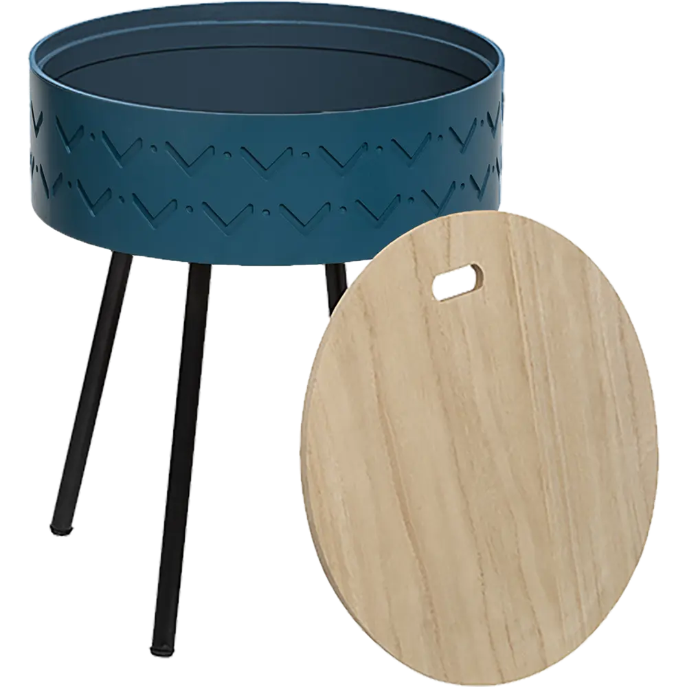 Столик журнальный «Shiro» цвет синий Atmosphera STLM-2163650 - Вид №1