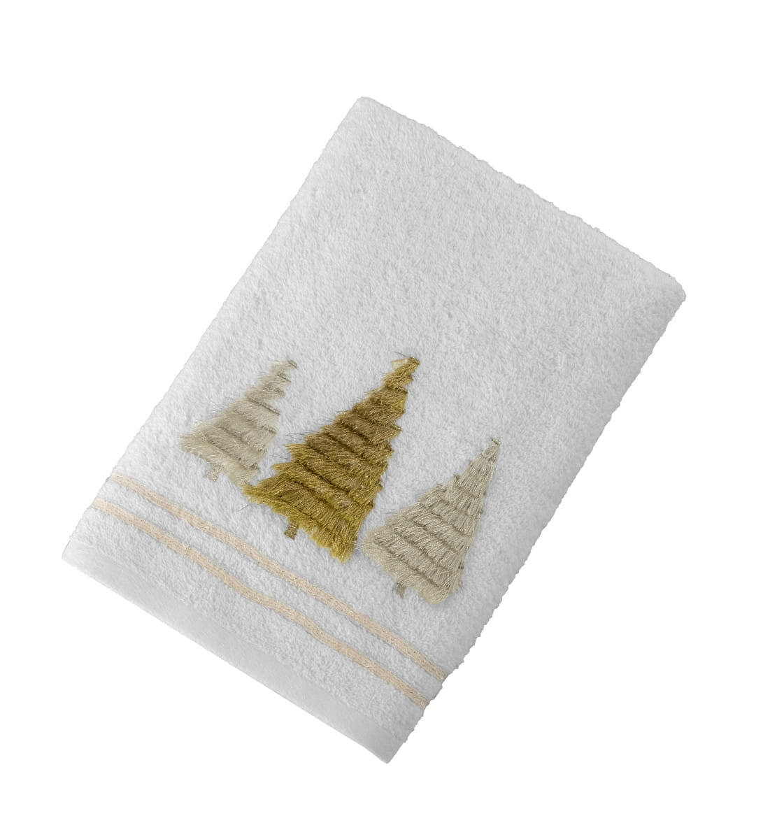 91015338 Полотенце для ванной Arya с вышивкой Рождество 50x90 см Golden Tree белый STLM-0442299 ARYA HOME