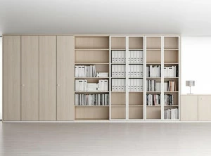 Citterio Высокий офисный книжный шкаф из дерева