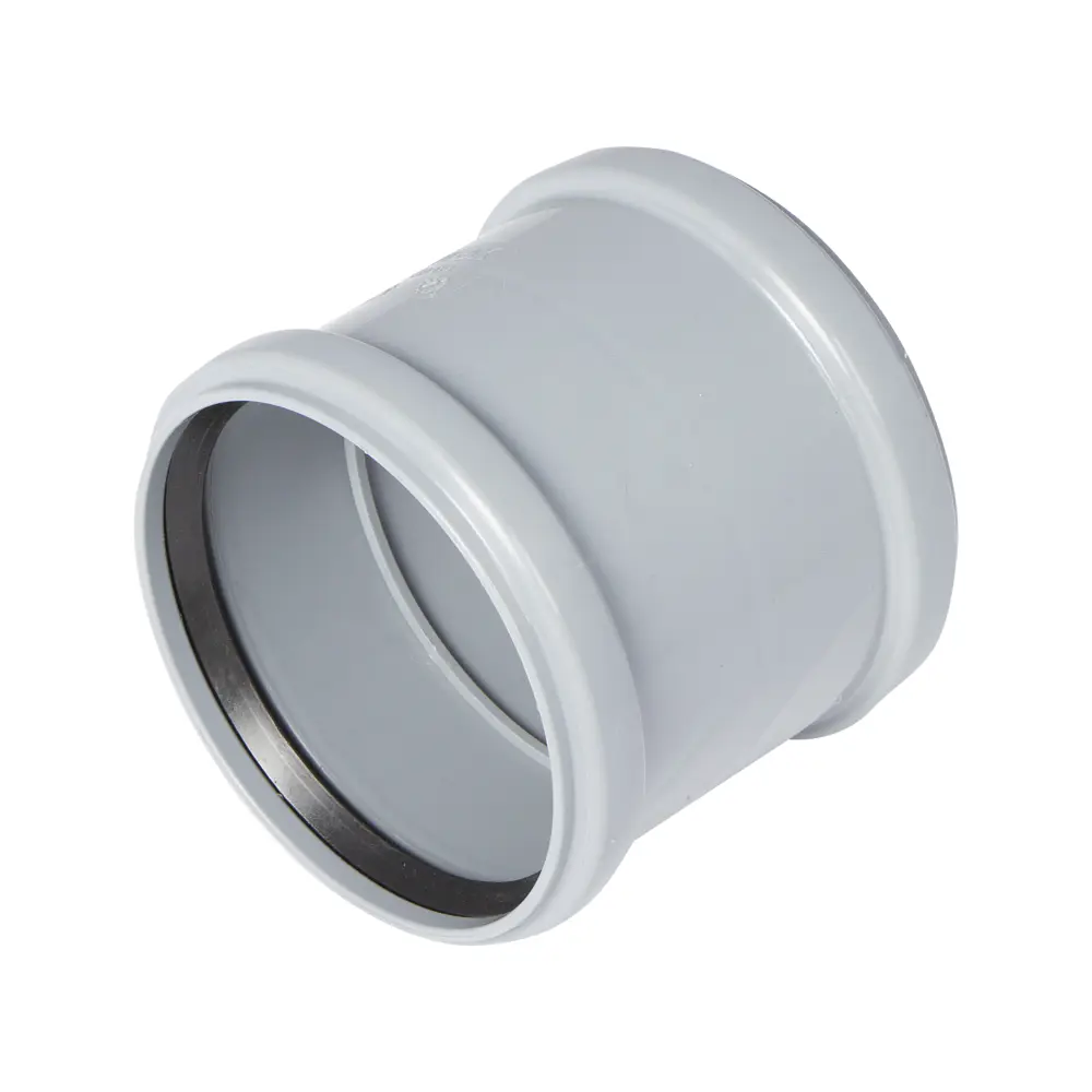 Муфта канализационная двухраструбная Политэк 110 мм для герметичных соединений 11011354 STLM-0001046