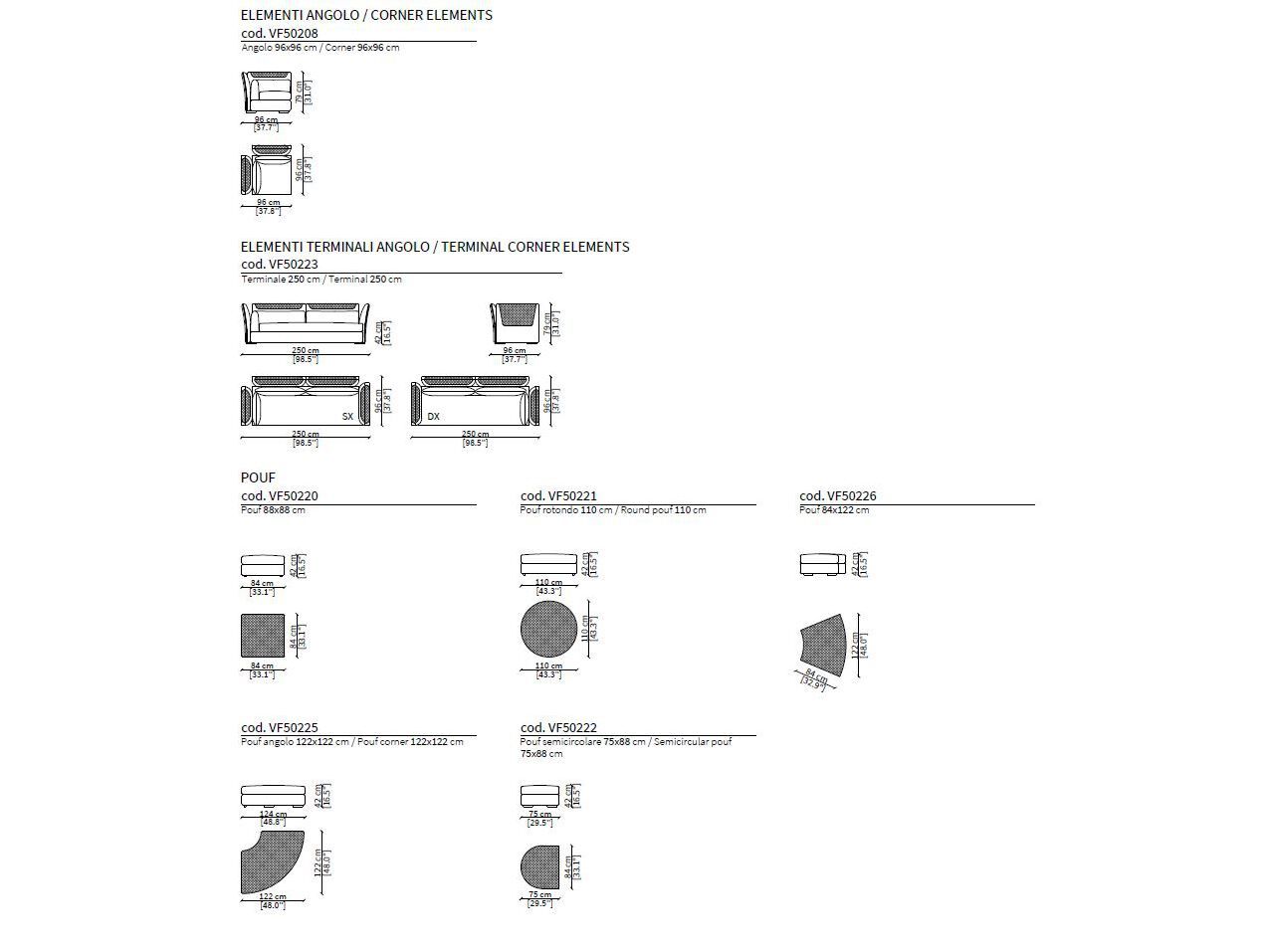 Модульный тканевый диван Vittoria Frigerio Clivio ARCH-00117500 - Вид №7