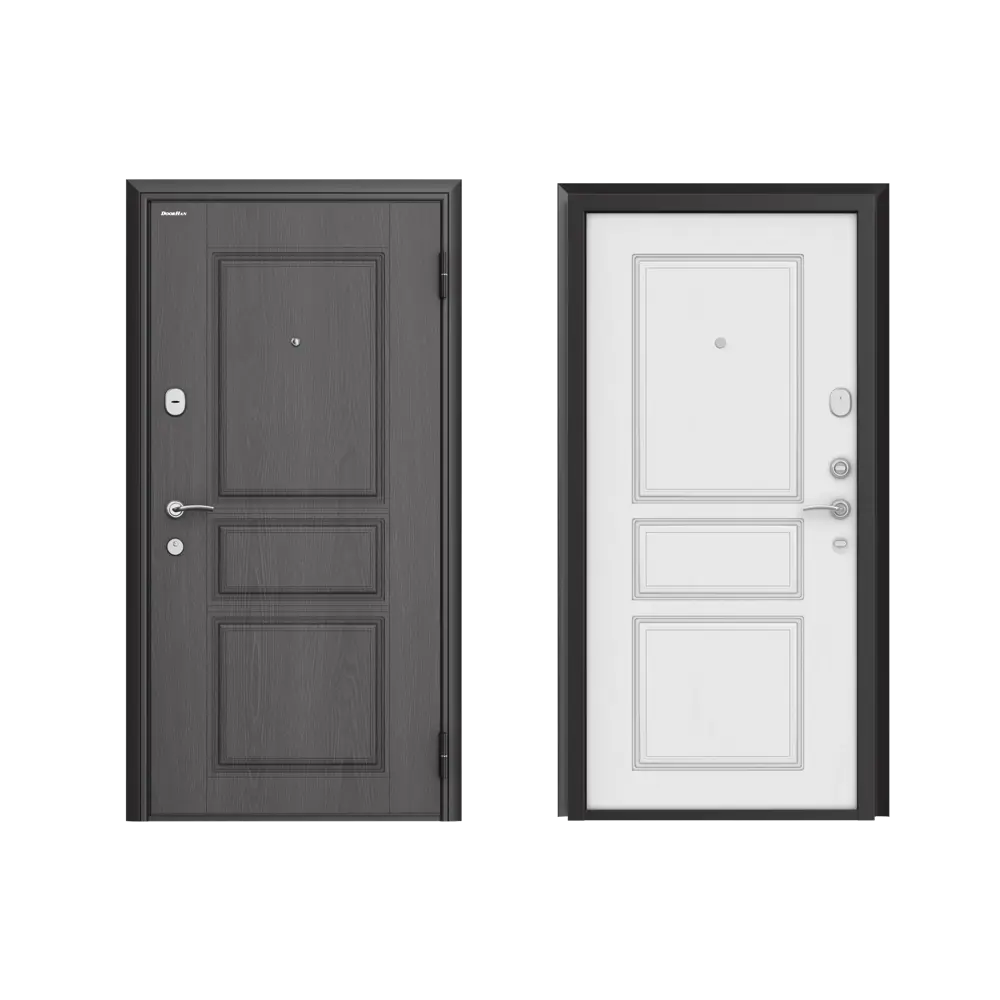 Дверь входная металлическая Премиум New 88x205 см правая роял вуд белый DOORHAN STLM-2152800