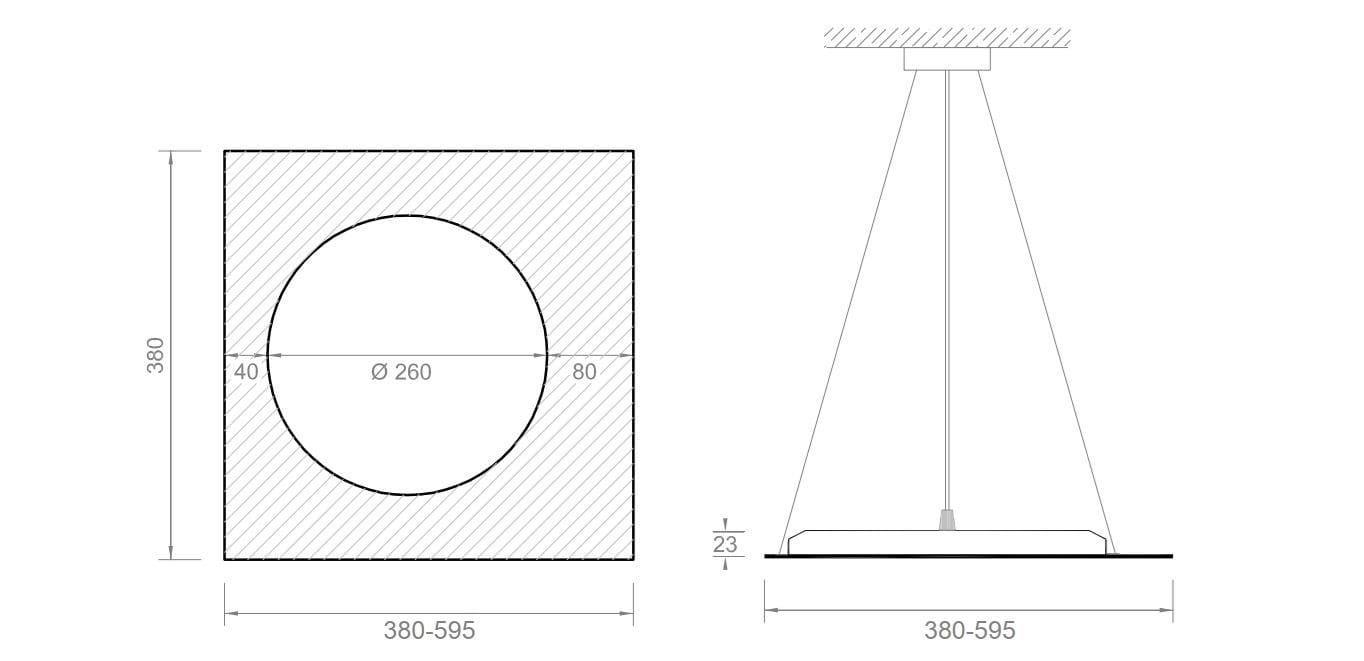 Светодиодный подвесной светильник из листового металла ENGI Plana ARCH-00124464 - Вид №1
