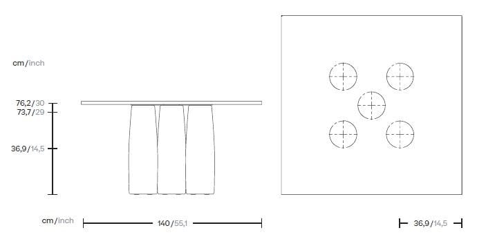 Квадратный обеденный стол из тикового дерева Kettal колоннада ARCH-00102869 - Вид №2