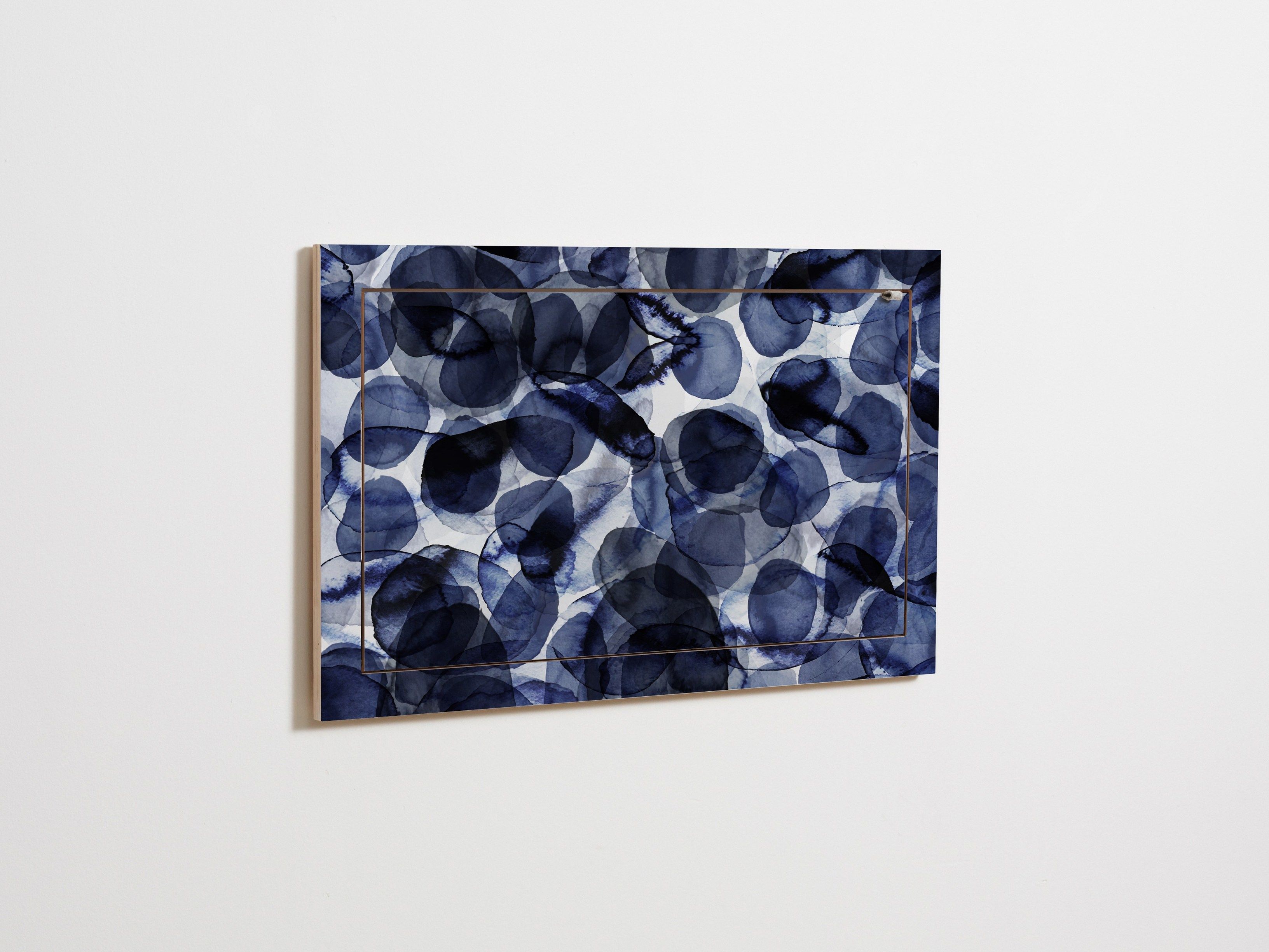 Фанерный стол для ПК с откидными дверцами AMBIVALENZ FLÄPPS SECRETARY - BUBBLES INDIGO ARCH-00126949