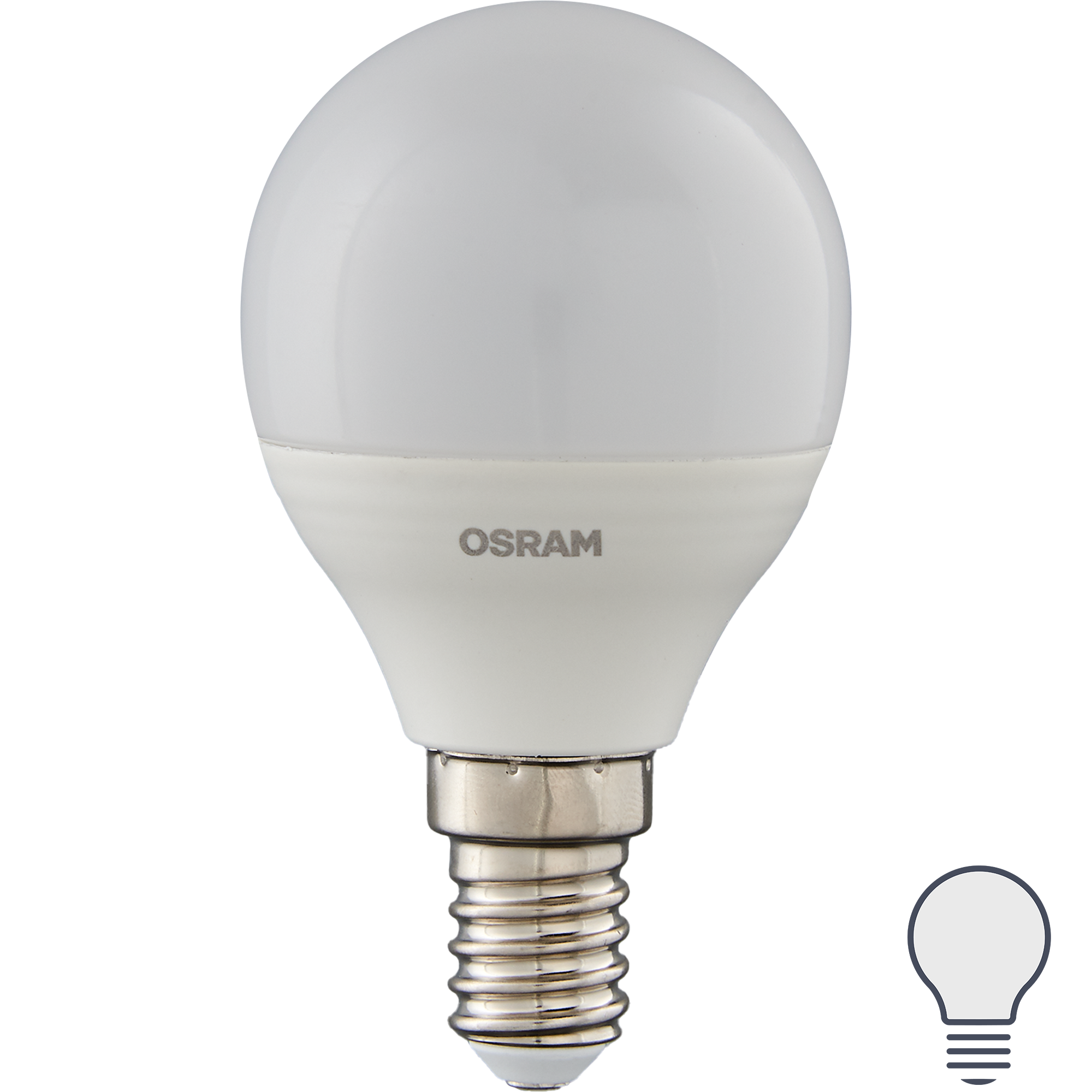 82807765 Лампа светодиодная Antibacterial E14 220-240 В 5.5 Вт шар малый 470 лм, нейтральный белый свет STLM-0036350 OSRAM