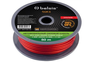 15534427 Автомобильный силовой кабель 4мм2, 12 Ga, красный BW7409-50 SOFT Belsis