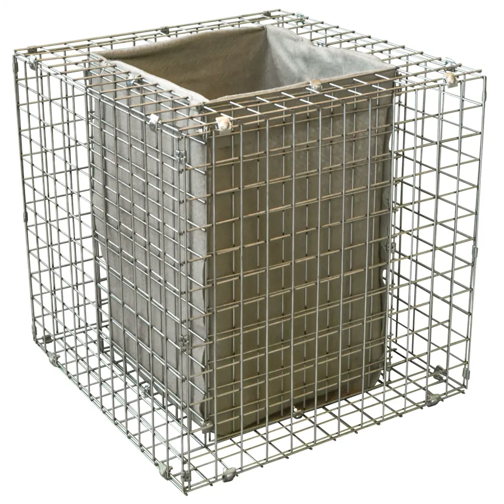 Габион - клумба 60x60x60 см оцинкованная сталь серый Santreyd STLM-2119798