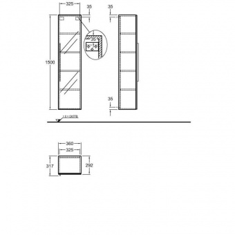 Шкаф-пенал Keramag iCon 841152000 Santreyd  - Вид №2