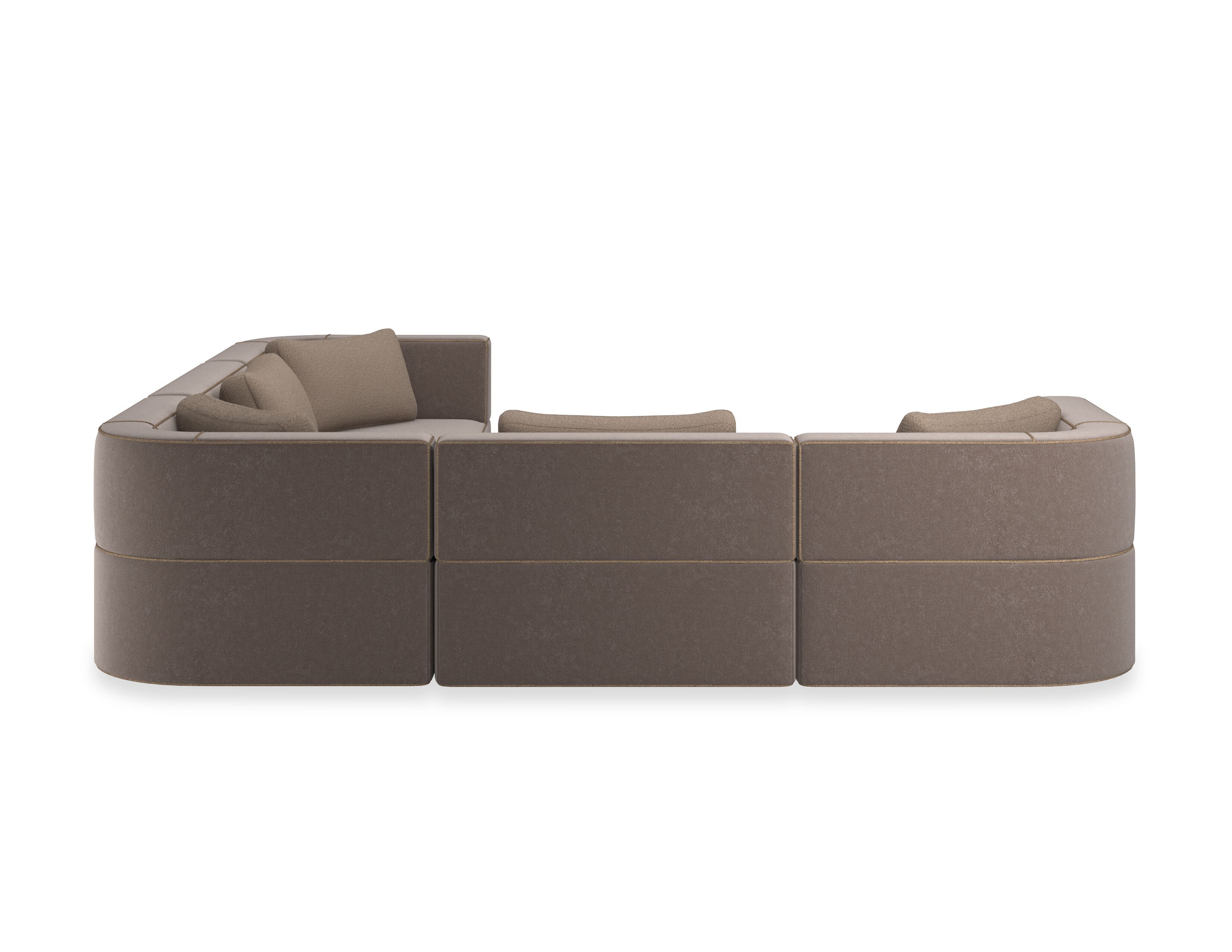 Модульный угловой диван из нубука Caracole Марбелья ARCH-00006537 - Вид №7