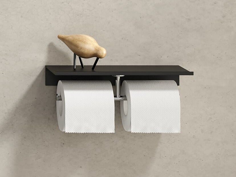 Металлический двойной держатель рулона с полкой Geesa Leev ARCH-00069143 - Вид №4