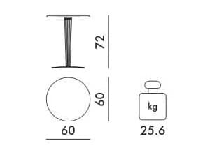 Круглый стол с ламинированной столешницей Kartell TOP TOP ARCH-00135708 - Вид №12