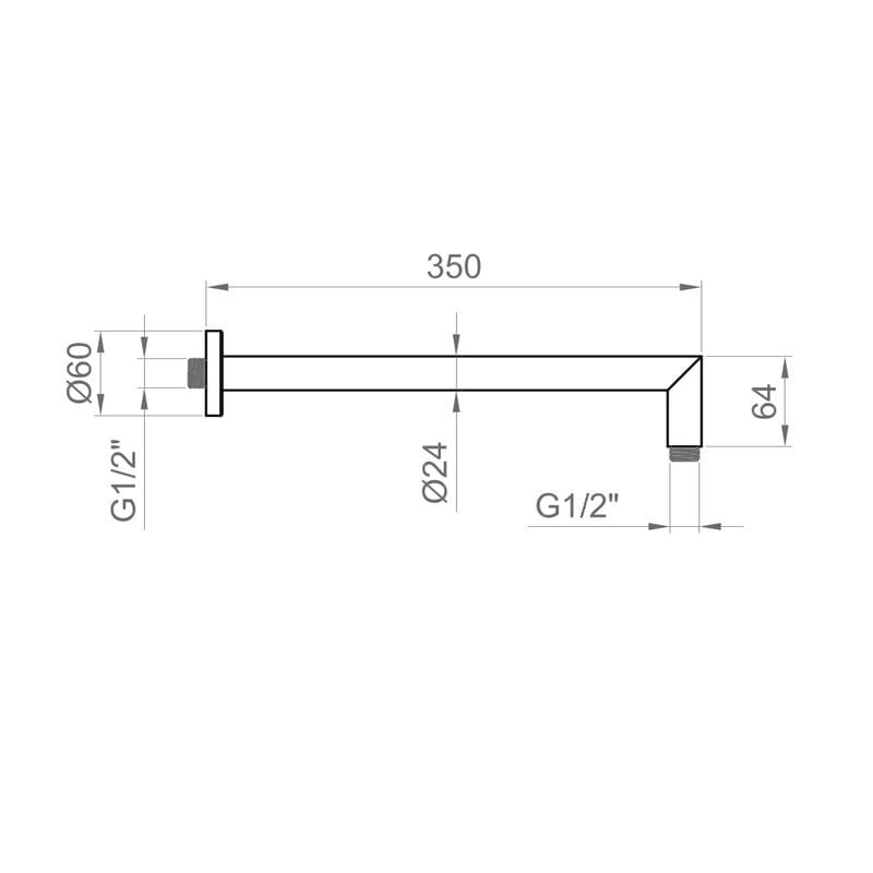 Металлическая душевая головка и ручной душ Ercos Stilox ARCH-00026046 - Вид №2