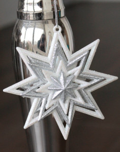 1301 796 a2 Декоративная звезда, акрил, с блестками, 2 шт., Ø 11 см, бело-серебристый H-andreas