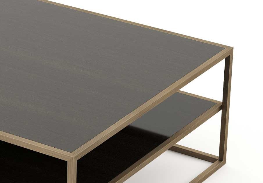 Деревянный квадратный низкий журнальный столик Stylish Club мост ARCH-00146196 - Вид №10