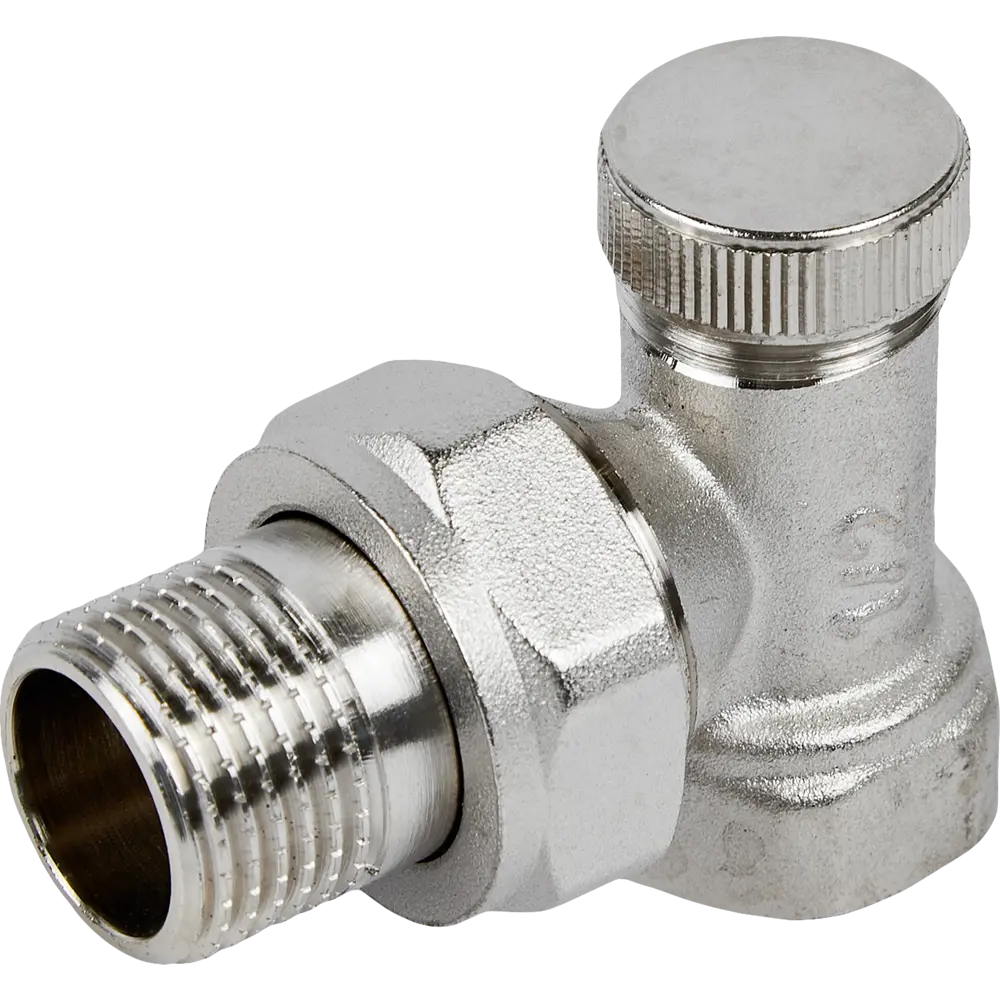 Запорный клапан для радиатора угловой Euros 1/2" латунь STLM-2112741 - Вид №4