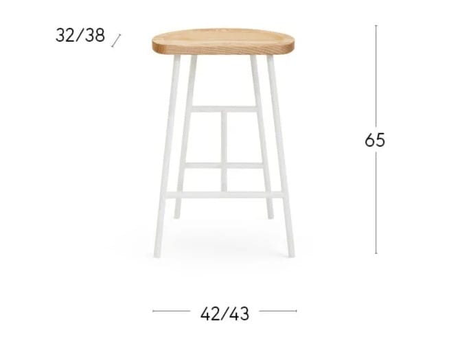 Высокий стул из стали и ясеня Billiani Puccio ARCH-00044811 - Вид №7