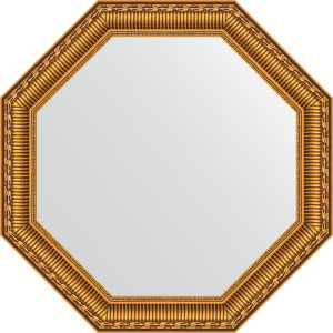 BY 3983 Зеркало в багетной раме - золотой акведук 61 mm EVOFORM Octagon
